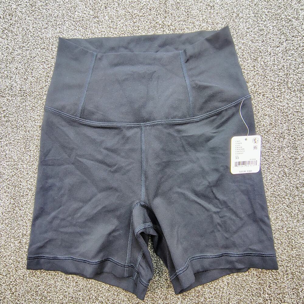 New Free People Movement Women Black High Rise Bike Shorts Size XS
